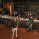 Pro tip: 47 looks really great in that floral shirt and tight pants.
